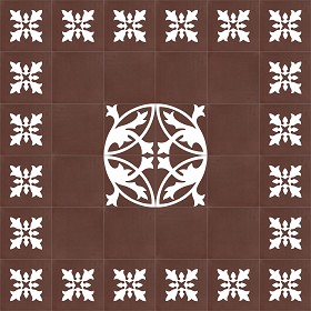Textures   -   ARCHITECTURE   -   TILES INTERIOR   -   Cement - Encaustic   -  Encaustic - Traditional encaustic cement ornate tile texture seamless 13496