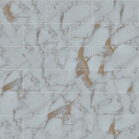 Textures   -   ARCHITECTURE   -   TILES INTERIOR   -   Marble tiles   -   White  - Calacatta white marble floor tile texture seamless 14864 (seamless)