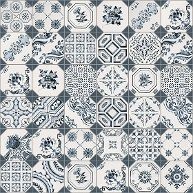 Textures   -   ARCHITECTURE   -   TILES INTERIOR   -   Ornate tiles   -  Patchwork - Ceramic patchwork tile texture seamless 21253