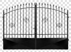 Textures   -   ARCHITECTURE   -   BUILDINGS   -  Gates - Cut out metal black entrance gate texture 18628