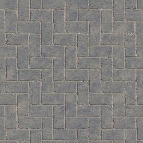 Textures   -   ARCHITECTURE   -   PAVING OUTDOOR   -   Concrete   -   Herringbone  - Concrete paving herringbone outdoor texture seamless 05853 (seamless)