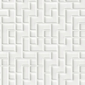 Textures   -   ARCHITECTURE   -   DECORATIVE PANELS   -   3D Wall panels   -   White panels  - White interior 3D wall panel texture seamless 02988 (seamless)