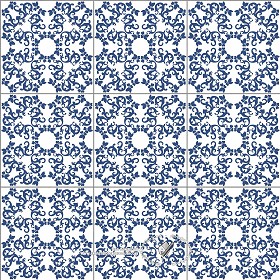 Textures   -   ARCHITECTURE   -   TILES INTERIOR   -   Ornate tiles   -   Mixed patterns  - Ceramic ornate tile texture seamless 20315 (seamless)