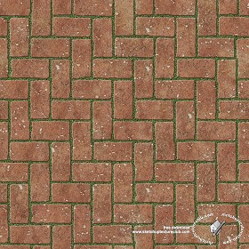 Textures   -   ARCHITECTURE   -   PAVING OUTDOOR   -  Parks Paving - Damaged terracotta park paving texture seamless 18819