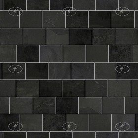Textures   -   ARCHITECTURE   -   TILES INTERIOR   -  Stone tiles - Black slate tile texture seamless 21166