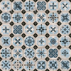 Textures   -   ARCHITECTURE   -   TILES INTERIOR   -   Ornate tiles   -   Patchwork  - Ceramic patchwork tile texture seamless 21256 (seamless)