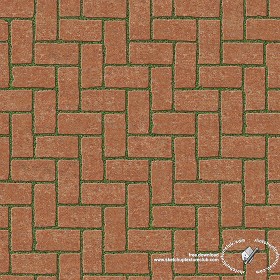 Textures   -   ARCHITECTURE   -   PAVING OUTDOOR   -   Parks Paving  - Terracotta park paving texture seamless 18820 (seamless)