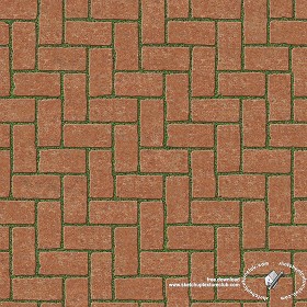 Textures   -   ARCHITECTURE   -   PAVING OUTDOOR   -  Parks Paving - Terracotta park paving texture seamless 18820