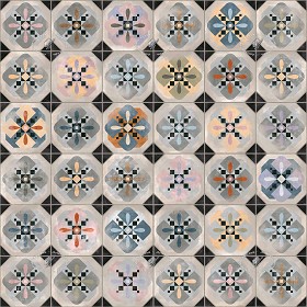 Textures   -   ARCHITECTURE   -   TILES INTERIOR   -   Ornate tiles   -  Patchwork - Ceramic patchwork tile texture seamless 21257