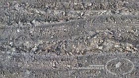 Textures   -   NATURE ELEMENTS   -   SOIL   -  Ground - Dried ground with tire marks texture seamless 17908