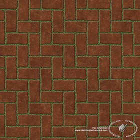 Textures   -   ARCHITECTURE   -   PAVING OUTDOOR   -   Parks Paving  - Terracotta park paving texture seamless 18821 (seamless)