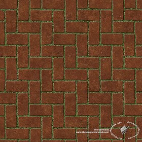 Textures   -   ARCHITECTURE   -   PAVING OUTDOOR   -  Parks Paving - Terracotta park paving texture seamless 18821