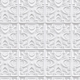 White Interior Ceiling Tiles Panel Texture Seamless 02991