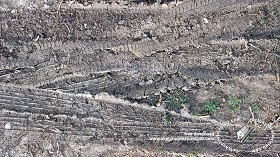 Textures   -   NATURE ELEMENTS   -   SOIL   -  Ground - Dried ground with tire marks texture 17909