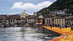 Textures   -   BACKGROUNDS &amp; LANDSCAPES   -   NATURE   -   Lakes  - Italy iseo lake floating piers by christo landscape 18335