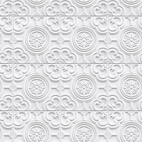 Textures   -   ARCHITECTURE   -   DECORATIVE PANELS   -   3D Wall panels   -  White panels - White interior ceiling tiles panel texture seamless 02992
