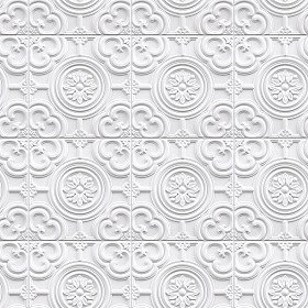 White Interior Ceiling Tiles Panel Texture Seamless 02992