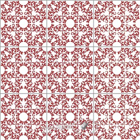 Textures   -   ARCHITECTURE   -   TILES INTERIOR   -   Ornate tiles   -   Mixed patterns  - Ceramic ornate tile texture seamless 20318 (seamless)