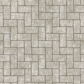 Textures   -   ARCHITECTURE   -   PAVING OUTDOOR   -   Concrete   -  Herringbone - Concrete paving herringbone outdoor texture seamless 05858