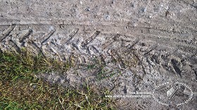 Textures   -   NATURE ELEMENTS   -   SOIL   -   Ground  - Dried ground with tire marks texture 17910