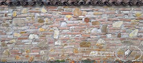 Textures   -   ARCHITECTURE   -   BRICKS   -   Special Bricks  - Italy brick wall and stones texture horizontal seamless 19271 (seamless)