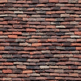Textures   -   ARCHITECTURE   -   ROOFINGS   -  Flat roofs - Old flat clay roof tiles texture seamless 03586