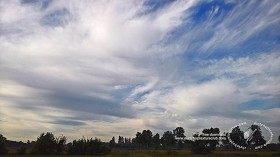 Textures   -   BACKGROUNDS &amp; LANDSCAPES   -  SKY &amp; CLOUDS - Cloudy sky whit rural background 18398