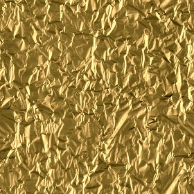 Textures   -   MATERIALS   -   PAPER  - Gold crumpled aluminium foil paper texture seamless 10891 (seamless)