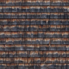 Textures   -   ARCHITECTURE   -   ROOFINGS   -  Shingles wood - Wood shingle roof texture seamless 03847