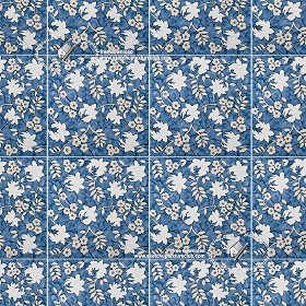 Textures   -   ARCHITECTURE   -   TILES INTERIOR   -   Ornate tiles   -   Floral tiles  - Ceramic floral tiles texture seamless 19232 (seamless)