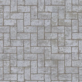 Textures   -   ARCHITECTURE   -   PAVING OUTDOOR   -   Concrete   -  Herringbone - Concrete paving herringbone outdoor texture seamless 05860