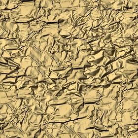 Textures   -   MATERIALS   -   PAPER  - Gold crumpled aluminium foil paper texture seamless 10892 (seamless)