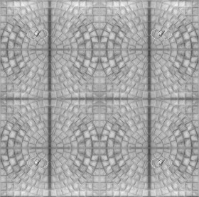 Textures   -   ARCHITECTURE   -   PAVING OUTDOOR   -   Concrete   -   Blocks mixed  - Painted concrete paving outdoor texture seamless 20749 - Displacement