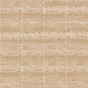 Textures   -   ARCHITECTURE   -   TILES INTERIOR   -   Marble tiles   -   Travertine  - Roman travertine floor tile texture seamless 14730 (seamless)