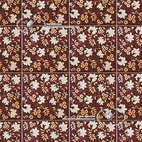 Textures   -   ARCHITECTURE   -   TILES INTERIOR   -   Ornate tiles   -  Floral tiles - Ceramic floral tiles texture seamless 19233