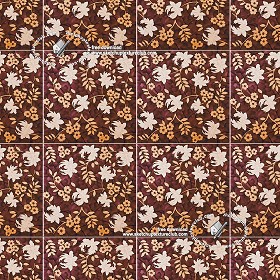 Textures   -   ARCHITECTURE   -   TILES INTERIOR   -   Ornate tiles   -   Floral tiles  - Ceramic floral tiles texture seamless 19233 (seamless)