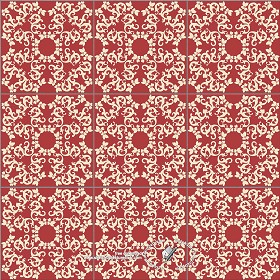 Textures   -   ARCHITECTURE   -   TILES INTERIOR   -   Ornate tiles   -  Mixed patterns - Ceramic ornate tile texture seamless 20321