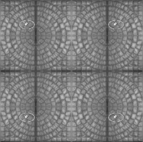 Textures   -   ARCHITECTURE   -   PAVING OUTDOOR   -   Concrete   -   Blocks mixed  - Painted concrete paving outdoor texture seamless 20750 - Displacement