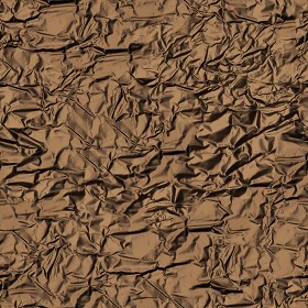 Textures   -   MATERIALS   -   PAPER  - Bronze crumpled aluminium foil paper texture seamless 10894 (seamless)