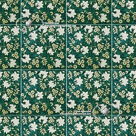 Textures   -   ARCHITECTURE   -   TILES INTERIOR   -   Ornate tiles   -  Floral tiles - Ceramic floral tiles texture seamless 19234