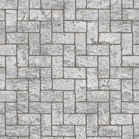 Textures   -   ARCHITECTURE   -   PAVING OUTDOOR   -   Concrete   -   Herringbone  - Concrete paving herringbone outdoor texture seamless 05862 (seamless)