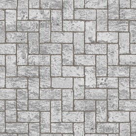 Textures   -   ARCHITECTURE   -   PAVING OUTDOOR   -   Concrete   -   Herringbone  - Concrete paving herringbone outdoor texture seamless 05862 (seamless)