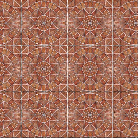 Textures   -   ARCHITECTURE   -   PAVING OUTDOOR   -   Terracotta   -   Blocks mixed  - Paving cotto rose window texture seamless 16105 (seamless)