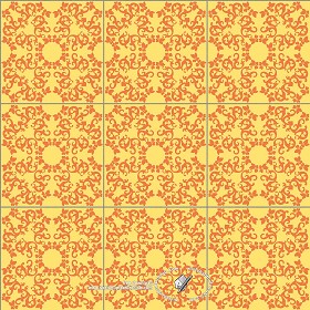 Textures   -   ARCHITECTURE   -   TILES INTERIOR   -   Ornate tiles   -  Mixed patterns - Ceramic ornate tile texture seamless 20323