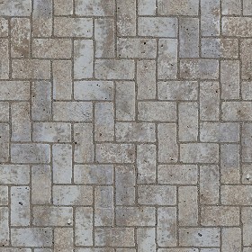 Textures   -   ARCHITECTURE   -   PAVING OUTDOOR   -   Concrete   -  Herringbone - Concrete paving herringbone outdoor texture seamless 05863