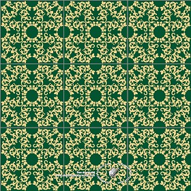 Textures   -   ARCHITECTURE   -   TILES INTERIOR   -   Ornate tiles   -   Mixed patterns  - Ceramic ornate tile texture seamless 20324 (seamless)