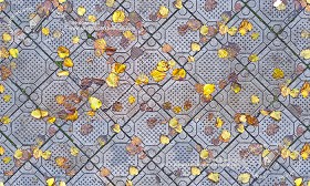 Textures   -   NATURE ELEMENTS   -   VEGETATION   -  Leaves dead - Wet concrete floor with dead leaves texture seamless 19241