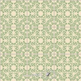 Textures   -   ARCHITECTURE   -   TILES INTERIOR   -   Ornate tiles   -  Mixed patterns - Ceramic ornate tile texture seamless 20325