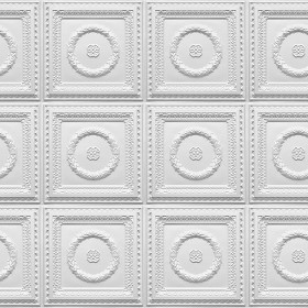 White Interior Ceiling Tiles Panel Texture Seamless 03002