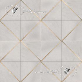 Textures   -   ARCHITECTURE   -   TILES INTERIOR   -   Marble tiles   -   White  - Geometric pattern white marble floor tile texture seamless 19334 (seamless)